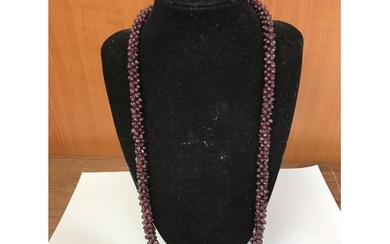 Bohemian Garnet Bead Necklace