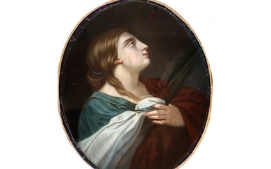 Bolognese School, 17th century, female saint