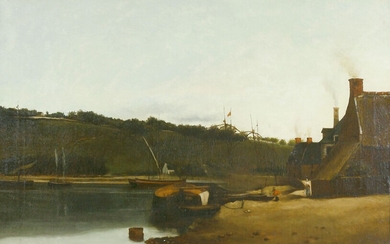 Bonvin, Francois, Ufer des Flusses Rance, in der Nähe von Dinan
