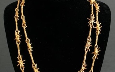 Boucher Gold-Tone Barbed Wire Two-Strand Necklace