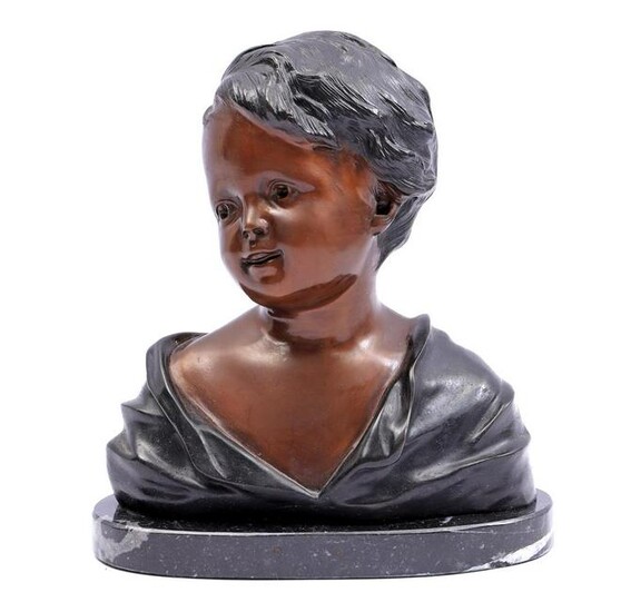 Bronze bust of a boy