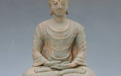 Buddha, Thailand, around 1900-10, Bronze, in meditation...