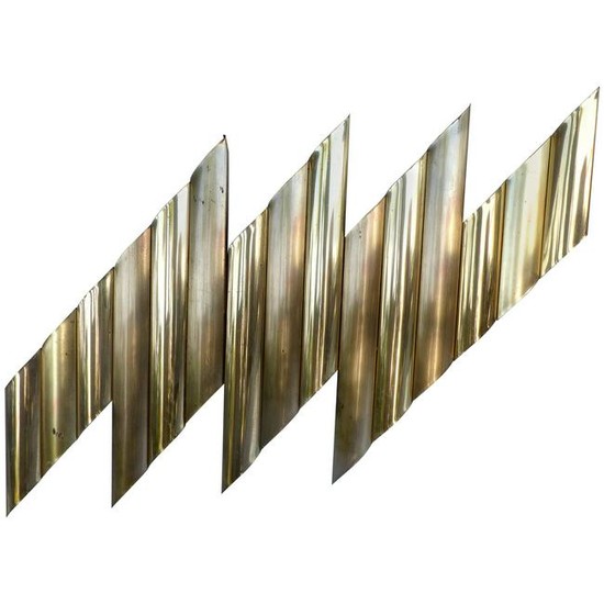 C. Jere Style Brass-Plated Wall Sculpture, circa 1970s