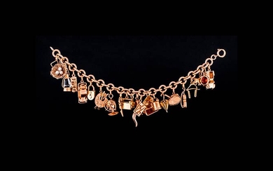 CHARMS BRACELET 40s Handcrafted bracelet made in Italy in the...