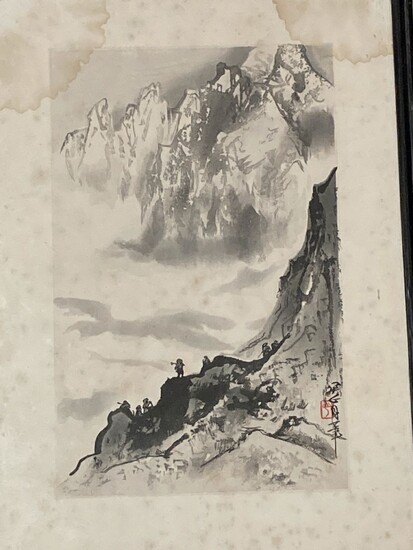 CHINE Personnages dans un paysage montagneux... - Lot 6 - Delon - Hoebanx