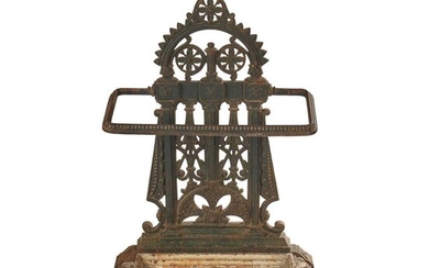 CHRISTOPHER DRESSER (1834-1904) FOR COALBROOKDALE IRONWORK COMPANY AESTHETIC MOVEMENT STICK STAND, CIRCA 1870