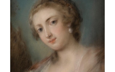 CIRCLE OF ROSALBA CARRIERA (VENETIAN 1673-1757) PORTRAIT OF A LADY WITH FLOWERS