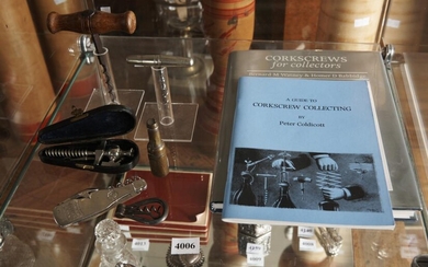 COLLECTION OF CORKSCREWS AND TWO REFERENCES PERTAINING TO COLLECTING CORKSCREWS, LEONARD JOEL LOCAL DELIVERY SIZE: SMALL