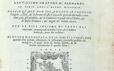 CORIO, Bernardino (1459-1519 ca.) - L'Historia di