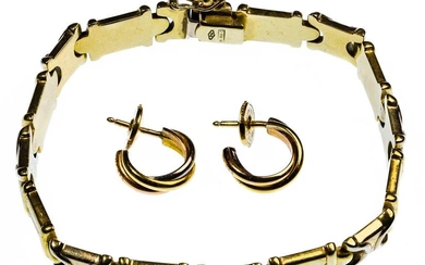 Cartier 18k Tri-Color Gold 'Trinity' Earrings
