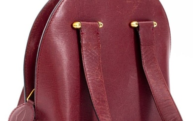 Cartier Burgundy Leather Mini Tote Bag