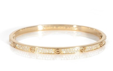 Cartier Love Bracelet Small Model Paved (Yellow Gold)