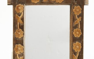 Carved Folk Art Mirror