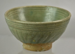 Celadon Glazed Stoneware Rice Bowl