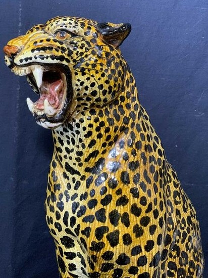 Ceramic Jaguar Sculpture