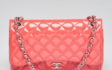 Chanel Pink Quilted Patent Leather