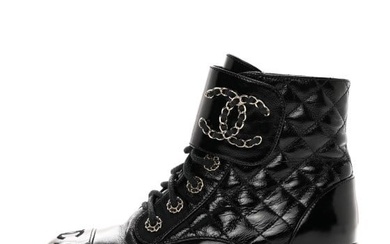 Chanel Shiny Calfskin Quilted Lace