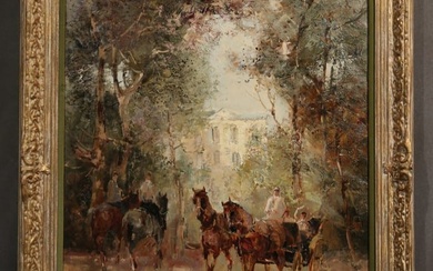 Charles Hoffbauer Oil on Canvas