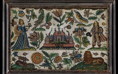 Charles II Beadwork Panel