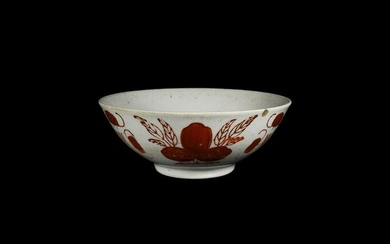 Chinese Ming Style Glazed Floral Bowl
