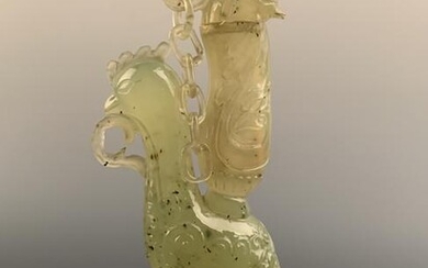 Chinese Phoenix Jade Vase