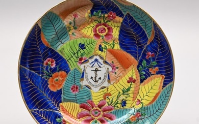 ChineseExport Porcelain Armorial Tobacco LeafPlate
