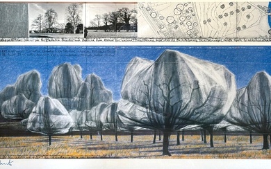 Christo - Wrapped trees, project for the fondation Beyeler and Berower Park, Riehen (1998)