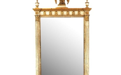 Classical-Style Gilt Painted Pier Mirror