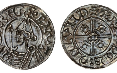 Cnut (1016-1035/36), 'Pointed Helmet', Penny, 1023-1029, London, Ælfwine
