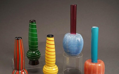 Collection of Five Chatham Art Glass Co. Vases
