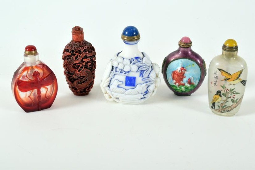 Collection of Five Chinese Snuff Bottles