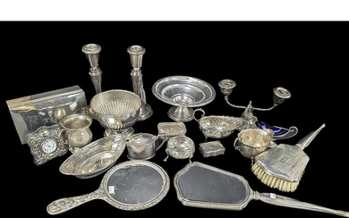 Collection of Silver Hallmarked Items, comprising a cigarett...