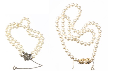 Collier et bracelet en perles (probablement de Majorque)