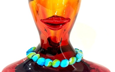 Contemporary MURANO Studio Art Glass Centerpiece Vase