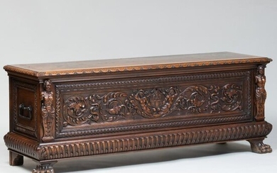 Continental Baroque Style Carved Walnut and Oak