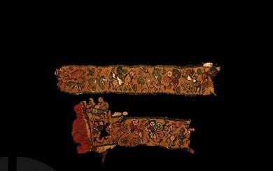 Coptic Textile Fragment Group with Roman Soldiers