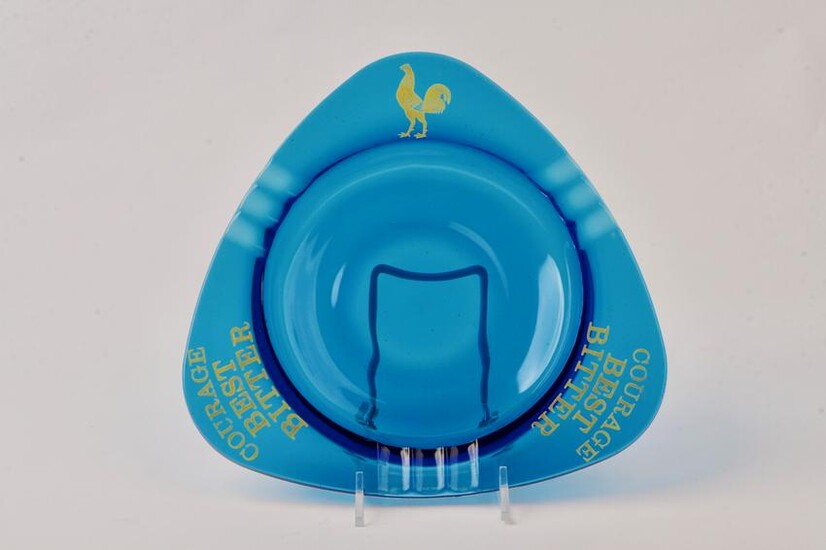 Courage Best Bitter Blue Reuleaux-Shaped Ashtray