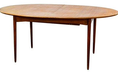 Danish Modern Teak Oval Dining Table