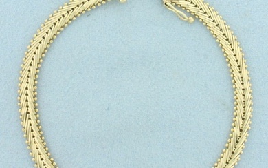 Diamond Designer Link Bracelet in 14k Yellow Gold