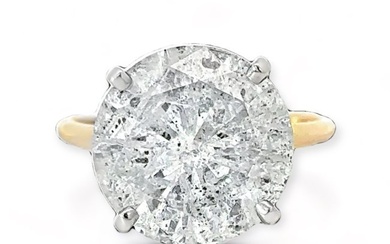Diamond Engagement Ring 8.65 Carat - I Color Fancy - Salt & Pepper - 14K