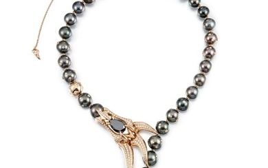 Diamond and Cultured Pearl Necklace | 鑽石 配 養殖珍珠 項鏈