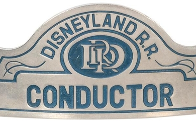 Disneyland Railroad Conductor Hat Badge. Disneyland