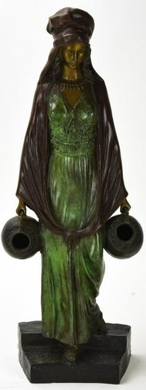 Dominique Alonzo French Bronze Statue of a Lady