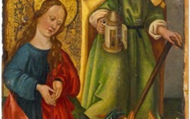 ECOLE CASTILE, vers 1480Naissance du Christ. Huile et fond d'or sur bois. 122 × 55,6...