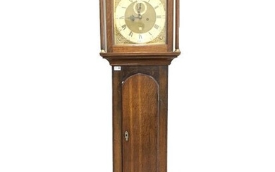 Early 19th century country eight day longcase clock, the...