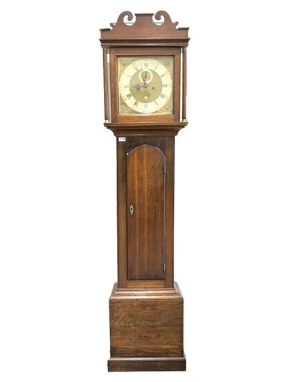 Early 19th century country eight day longcase clock, the...