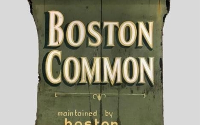 Early 20th C. Hand Painted Sign, BOSTON COMMON