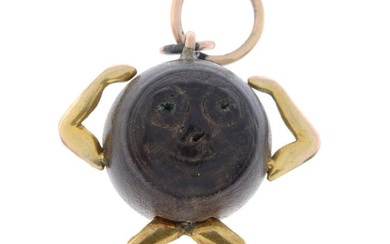 Early 20th century 9ct gold 'Touch Wood' pendant