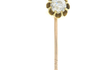 Early 20th century old-cut diamond stick pin