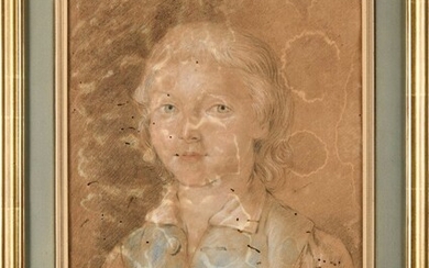 Ecole française du 18ème siècle Portrait de Jeune homme Pastel sur papier 40 x 28...
